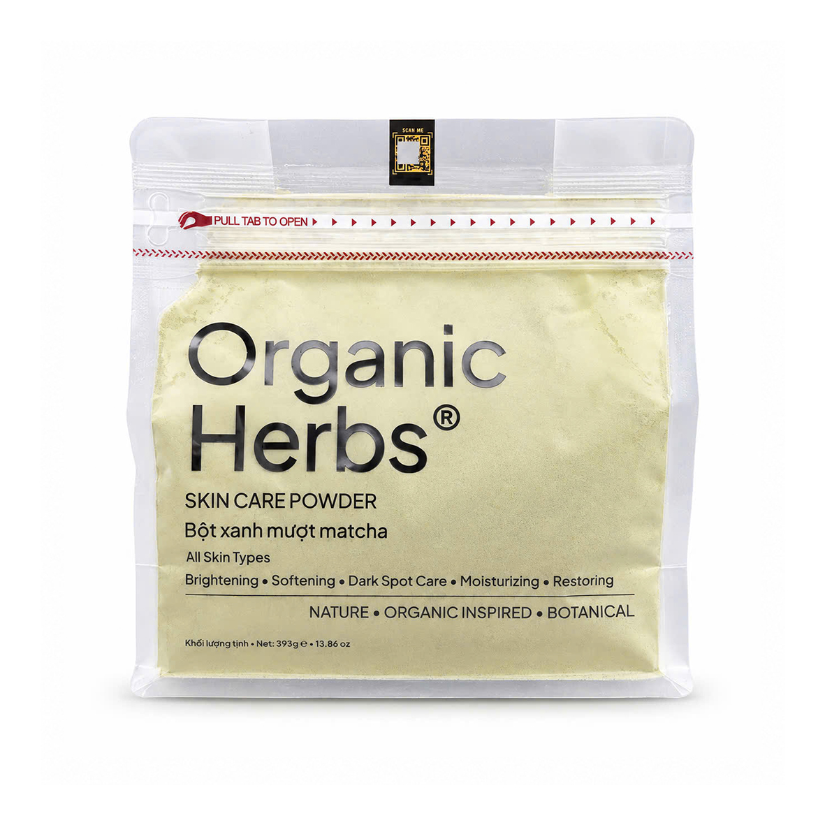OrganicHerbs Bột Xanh Mượt Matcha | Matcha Botanical Bath Powder